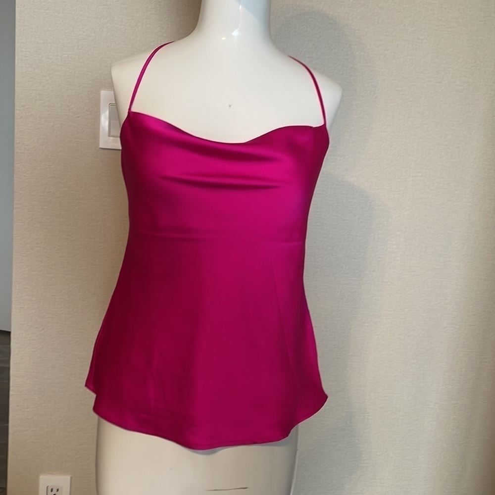 Express Cowl Neck Satin Racerback Cami XS